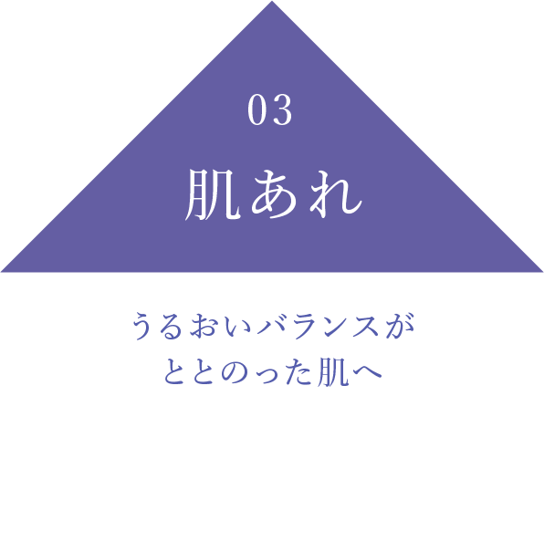 03 うるおいバランスがととのった肌へ